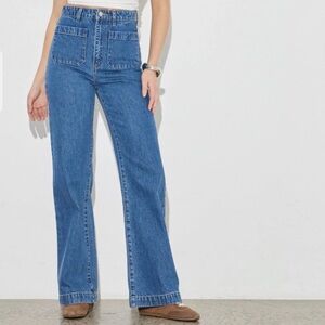 ROLLA'S Denim Blue Wide Leg Jeans